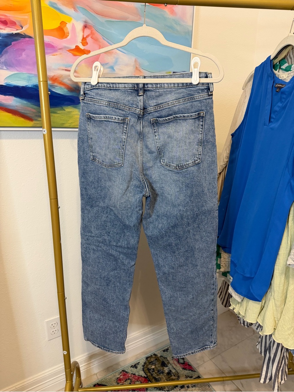 Old Navy Distressed Blue Mom‎ Jeans 10 - Picture 4 of 6